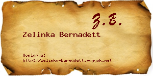 Zelinka Bernadett névjegykártya